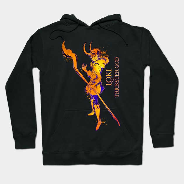 Viking Trickster God Loki Hoodie by Modern Medieval Design